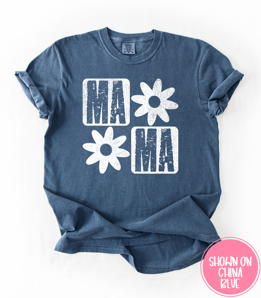 RETRO FLORAL MAMA - TEE, TANKS + LONG SLEEVE TEE