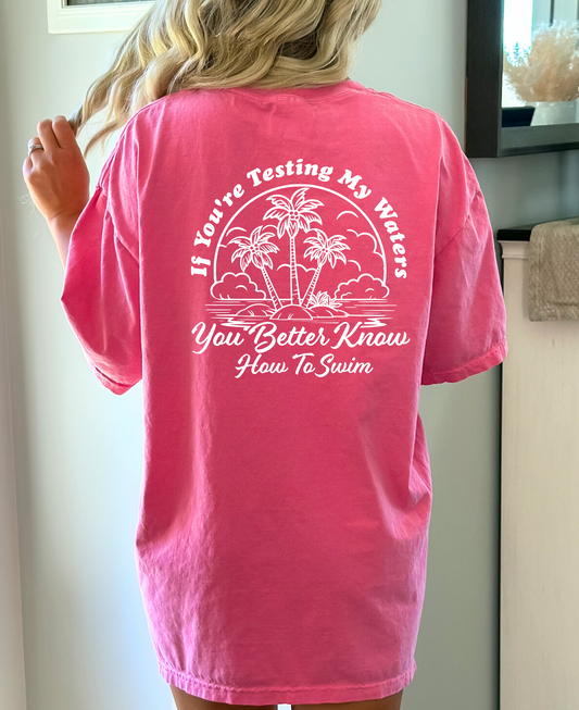 TESTING MY WATERS FRONT BACK DESIGN