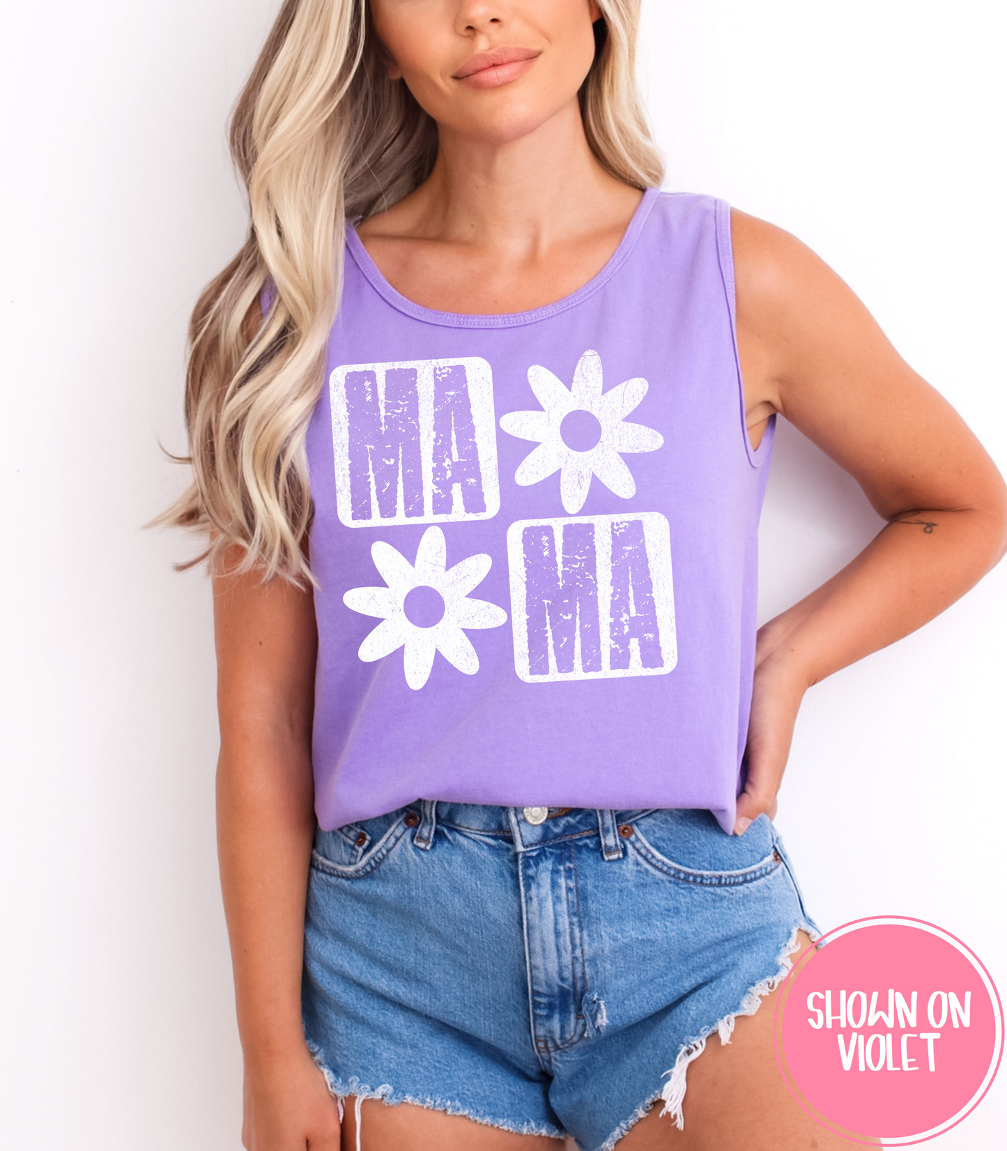 RETRO FLORAL MAMA - TEE, TANKS + LONG SLEEVE TEE