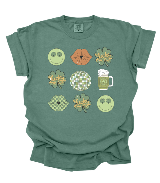 RETRO SHAMROCK COLLAGE  ADULTS