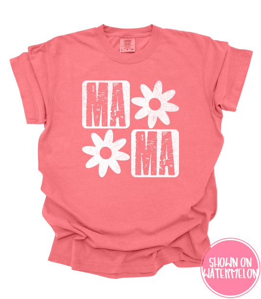 RETRO FLORAL MAMA - TEE, TANKS + LONG SLEEVE TEE