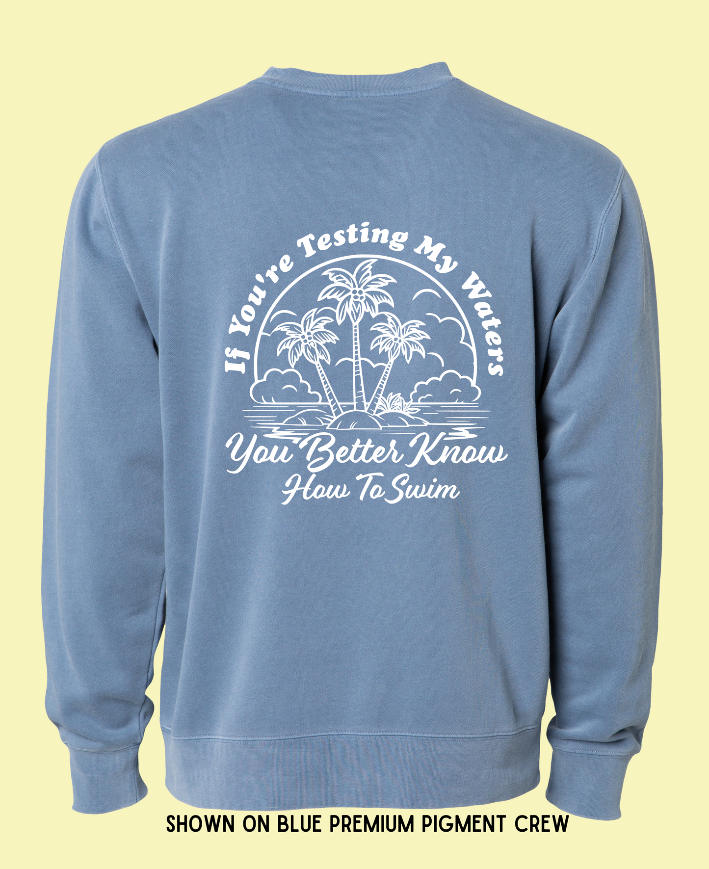 TESTING MY WATERS FRONT BACK DESIGN