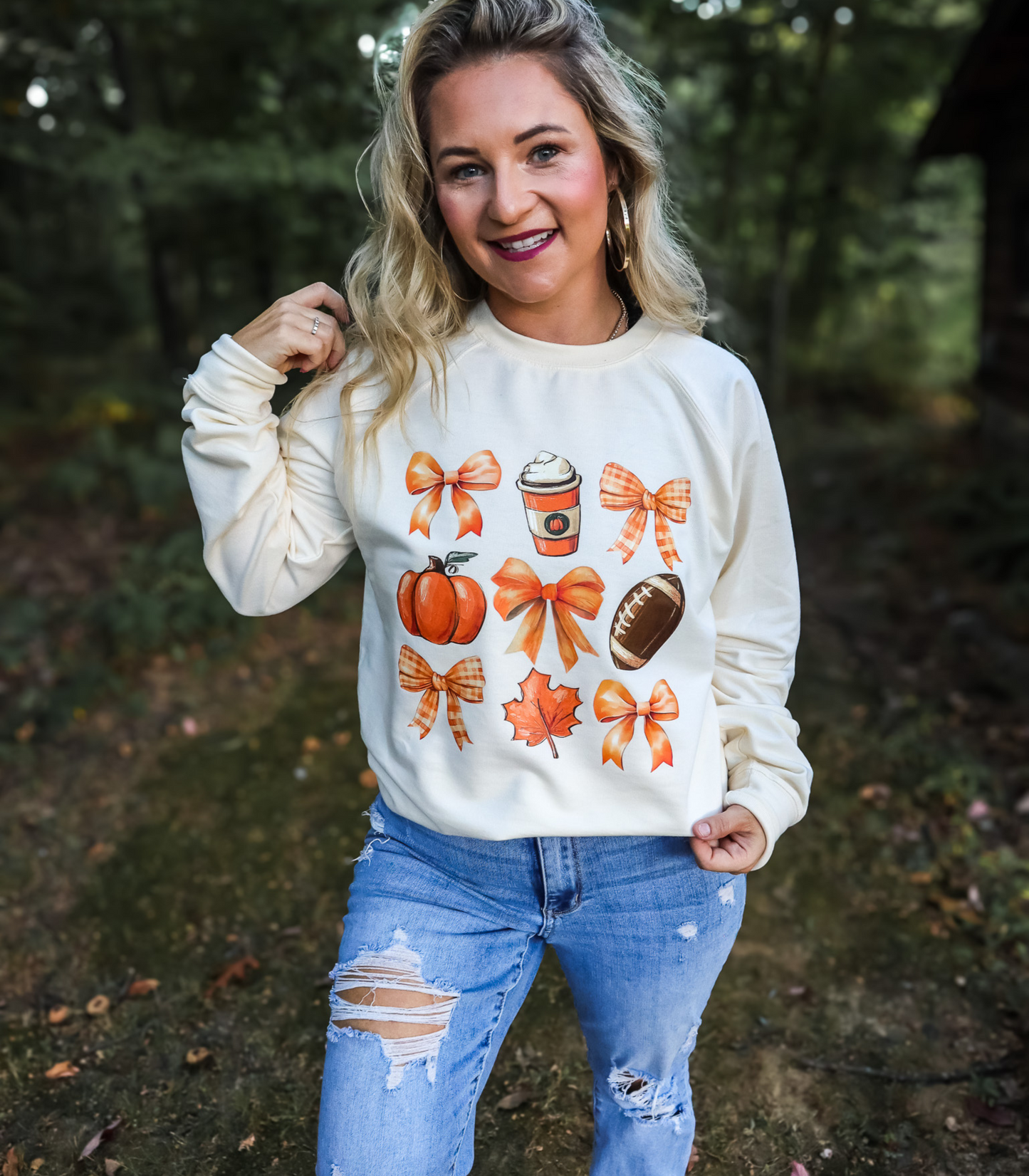 FALL FOOTBALL CROQUETTE BOW COLLAGE