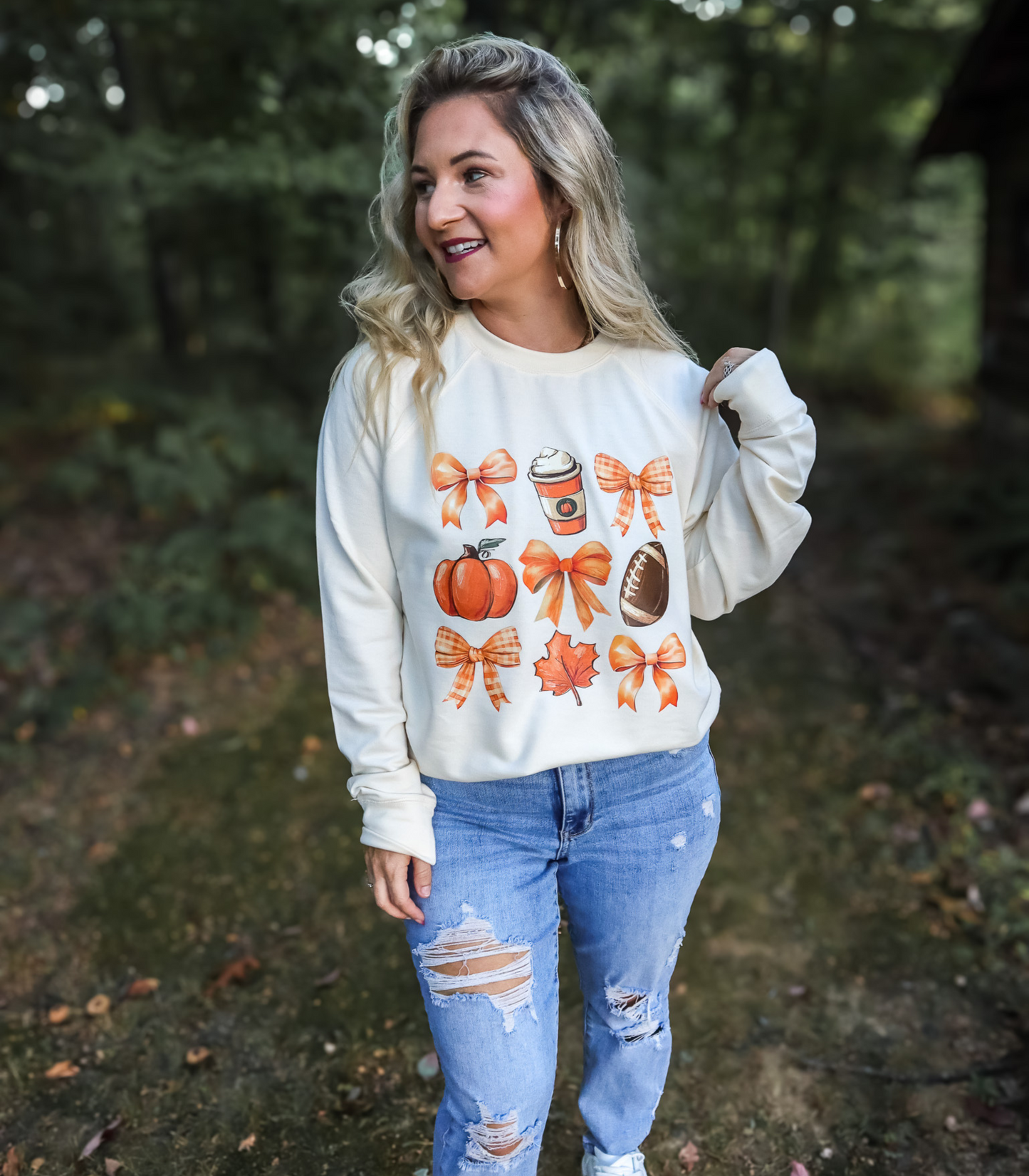 FALL FOOTBALL CROQUETTE BOW COLLAGE