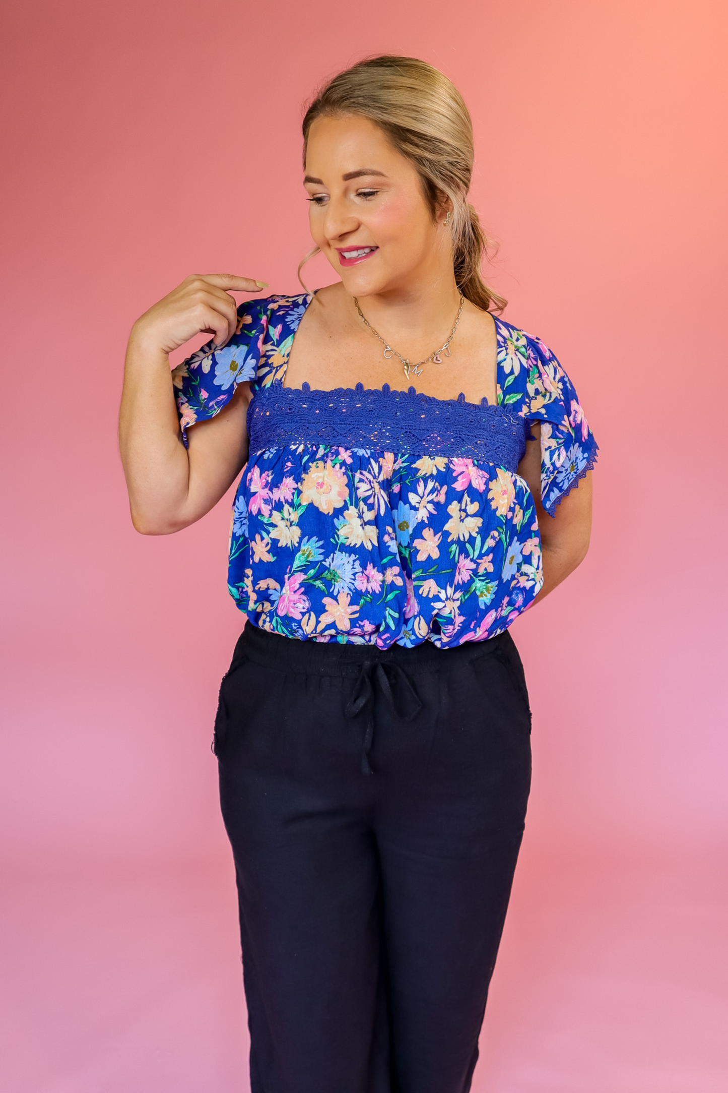 DESTIN DREAMS FLORAL TOP - FINAL SALE