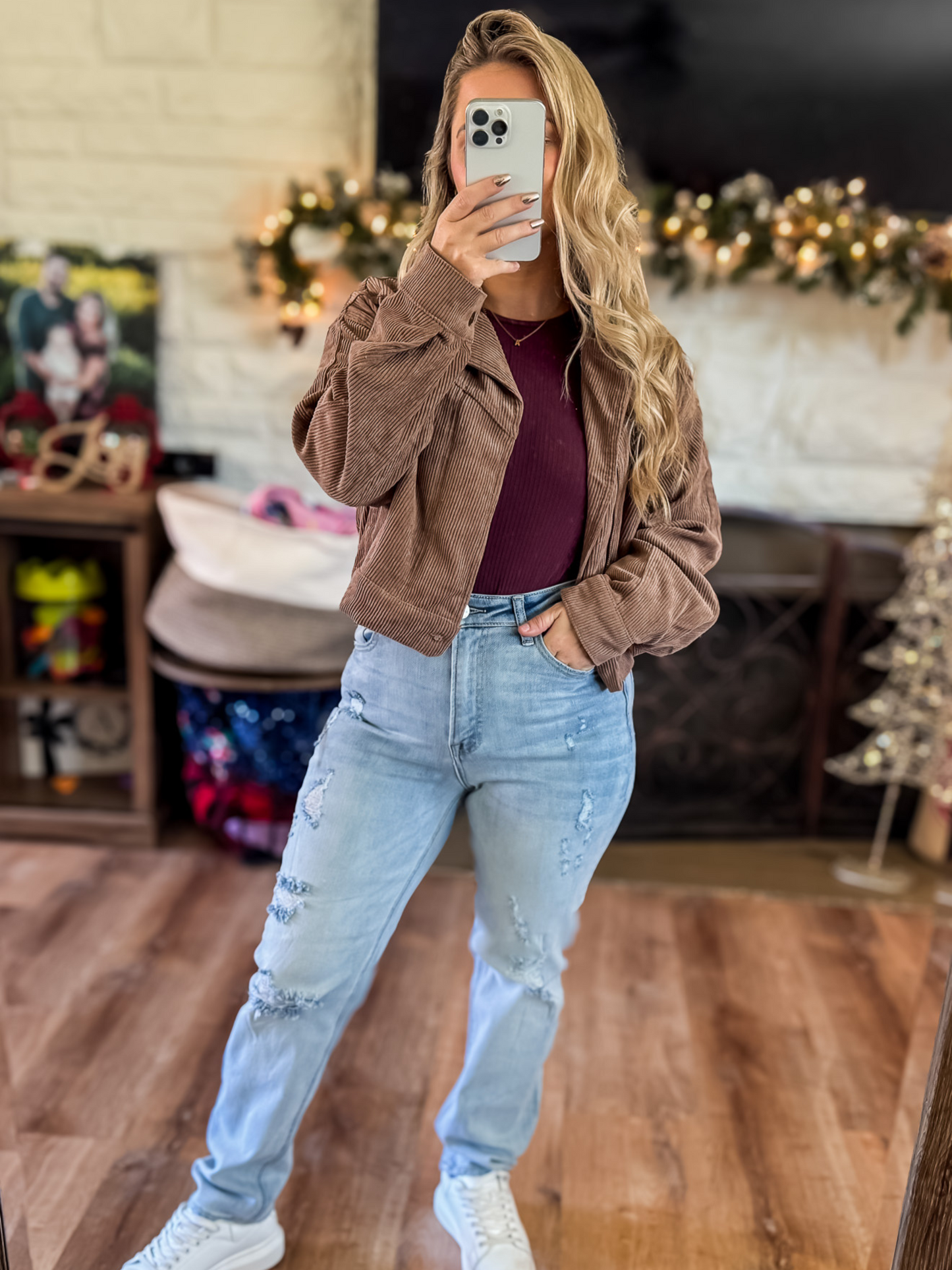 NOVEMBER NIGHTS CORDUROY BOMBER JACKET