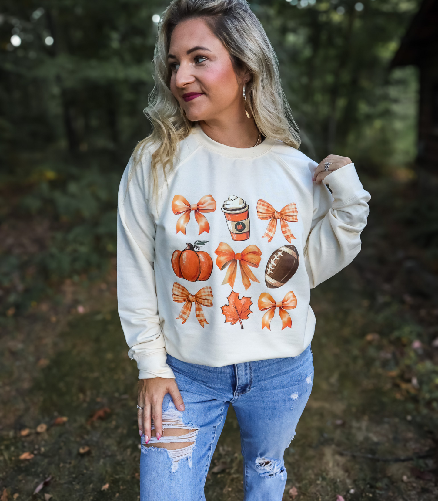 FALL FOOTBALL CROQUETTE BOW COLLAGE
