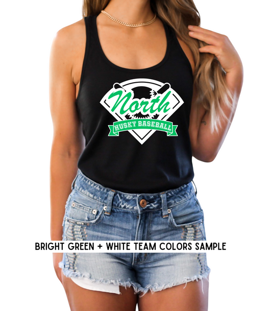 ADULT CUSTOMIZABLE SOFTBALL/BASEBALL DIAMOND WITH BANNER TEE OPTIONS