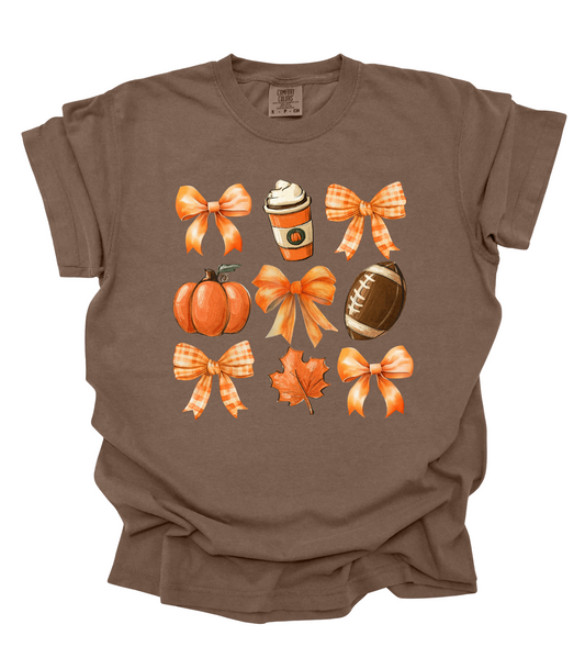 FALL FOOTBALL CROQUETTE BOW COLLAGE