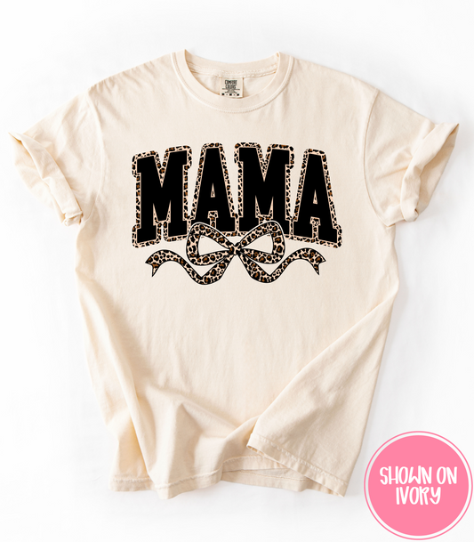 CHEETAH MAMA BOW - TEE, TANKS + LONG SLEEVE TEE