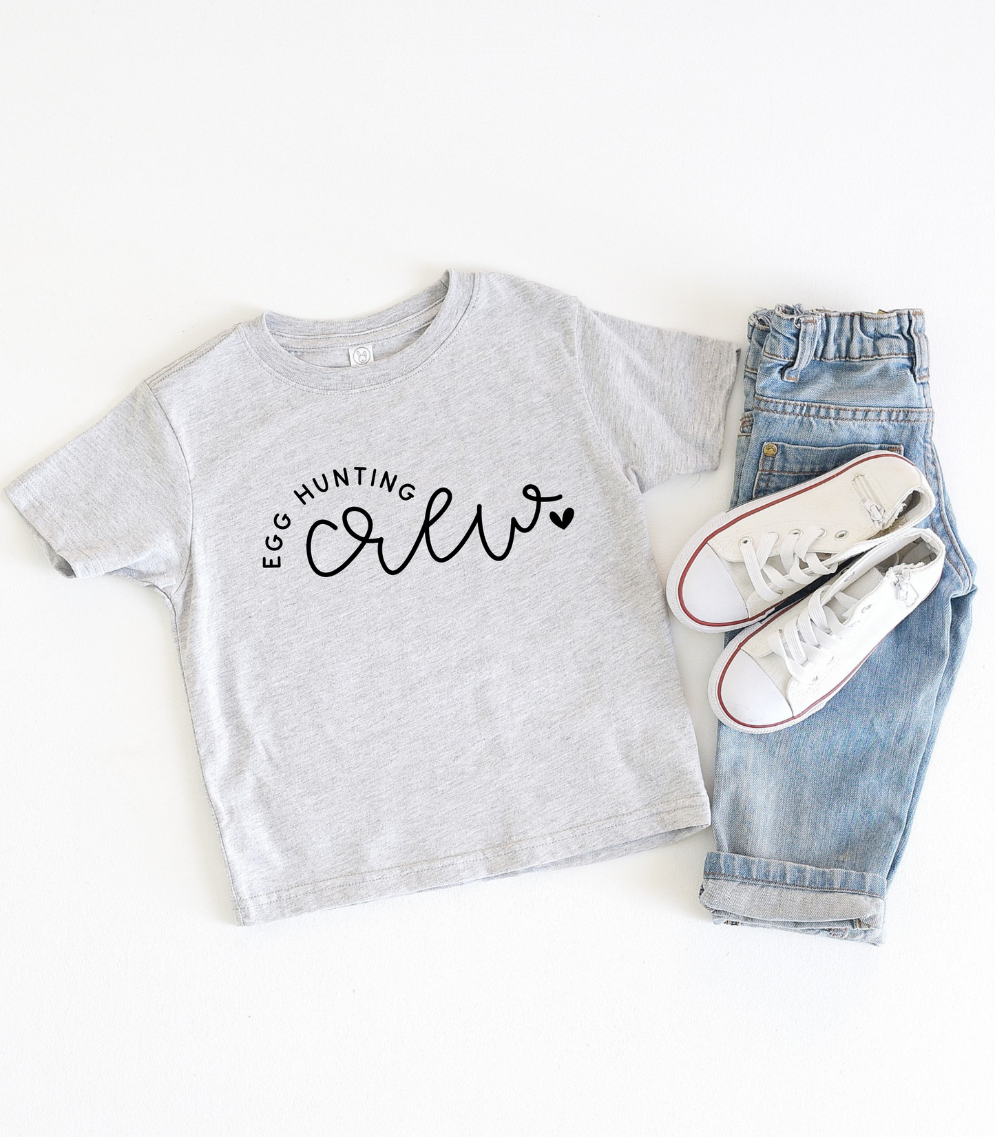 KIDS MINIMALIST EGG HUNTING CREW TEE