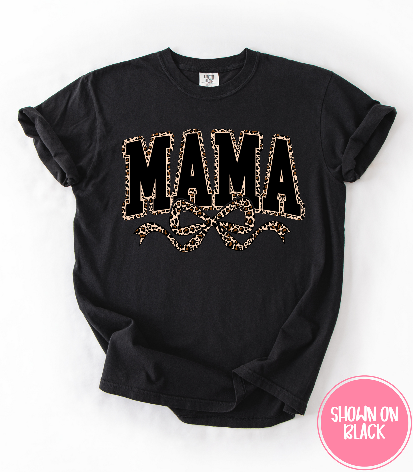 CHEETAH MAMA BOW - TEE, TANKS + LONG SLEEVE TEE