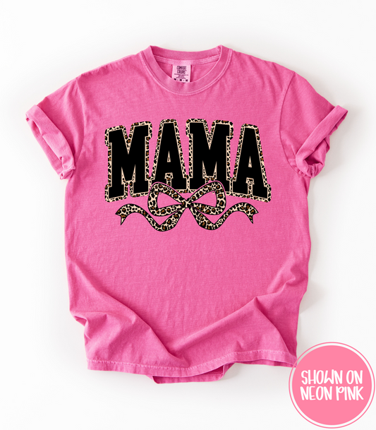 CHEETAH MAMA BOW - TEE, TANKS + LONG SLEEVE TEE