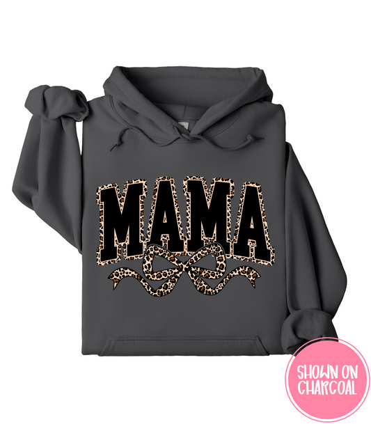 CHEETAH MAMA BOW - CREWS + HOODIES