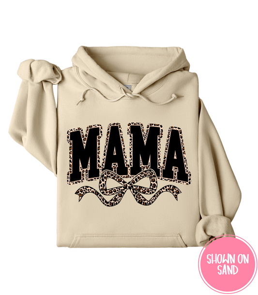 CHEETAH MAMA BOW - CREWS + HOODIES