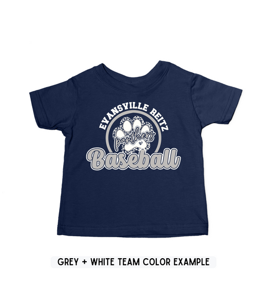 KIDS CUSTOMIZABLE BASEBALL PAW TEE
