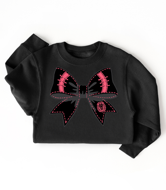 YOUTH THORNE BLACK + PINK BOW - TODDLER & YOUTH SWEATSHIRT OPTIONS