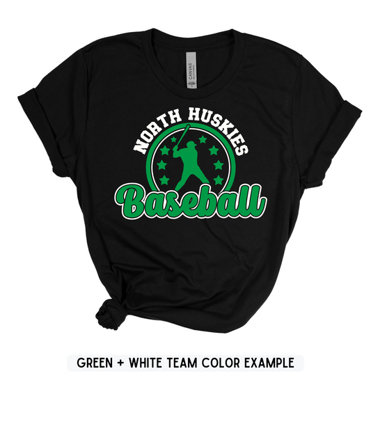 ADULT CUSTOMIZABLE BASEBALL W/STARS TEE OPTIONS