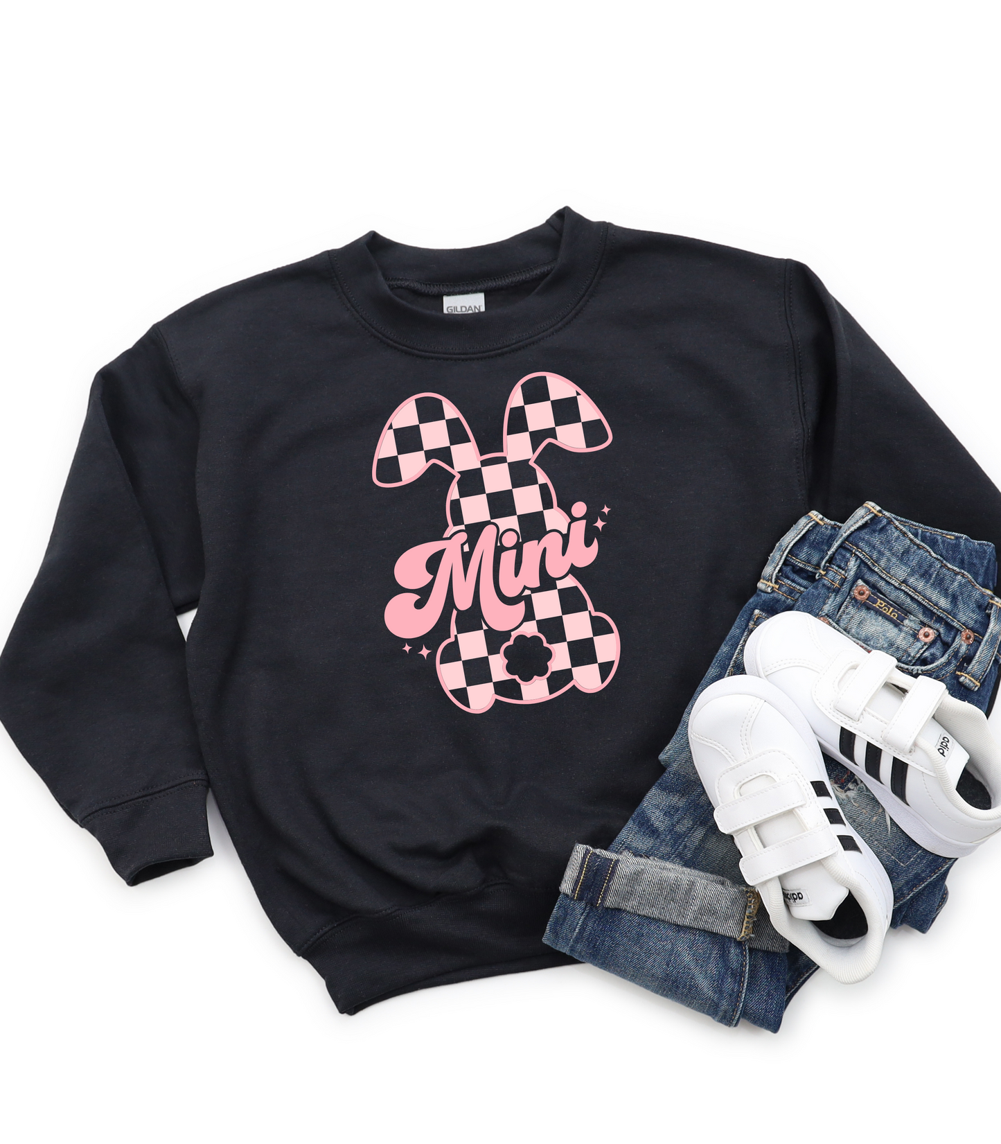 KIDS MINI BUNNY PINK CREW