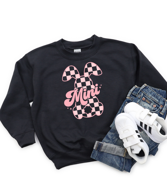 KIDS MINI BUNNY PINK CREW