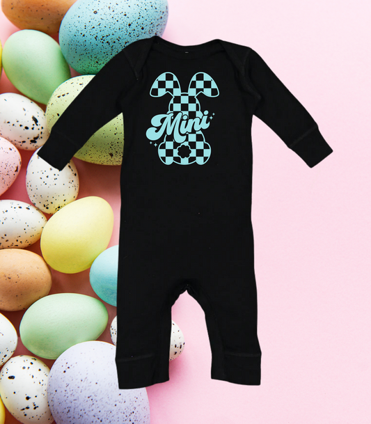 INFANT MINI BUNNY BLUE ROMPER