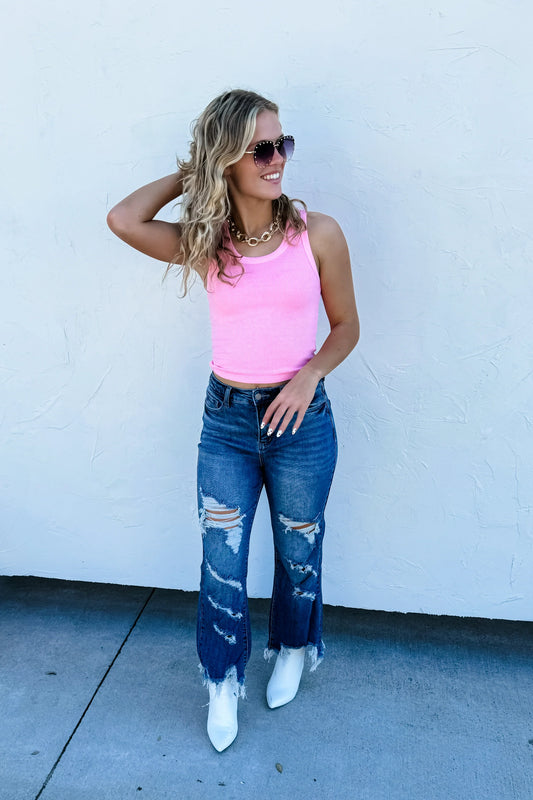 BLAKEY DARK WASH URBAN DISTRESSED JEANS