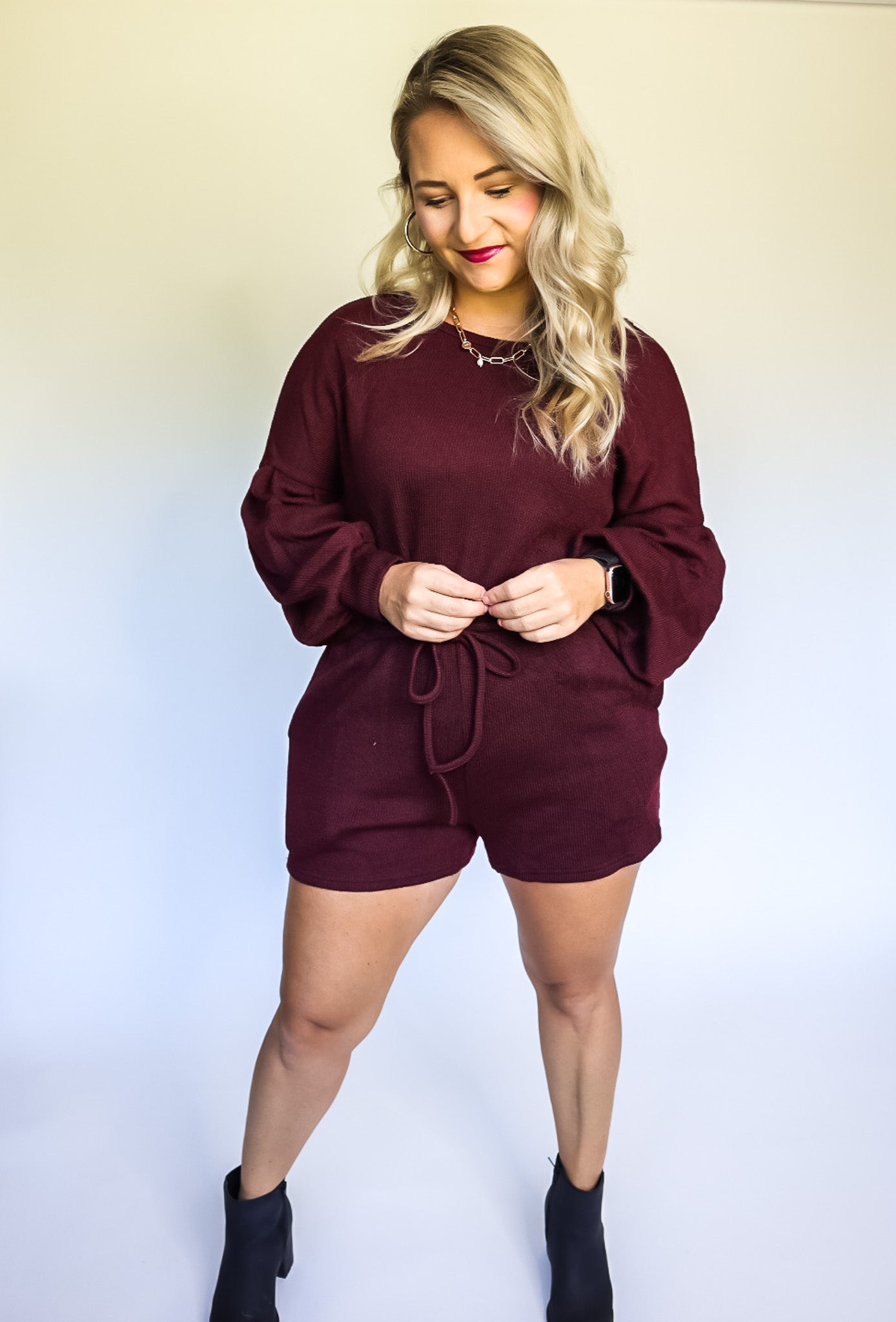 LET ME SEE KNIT SWEATER ROMPER - FINAL SALE