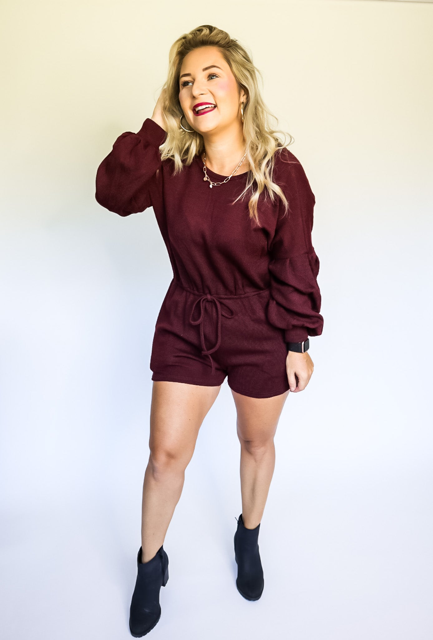 LET ME SEE KNIT SWEATER ROMPER - FINAL SALE