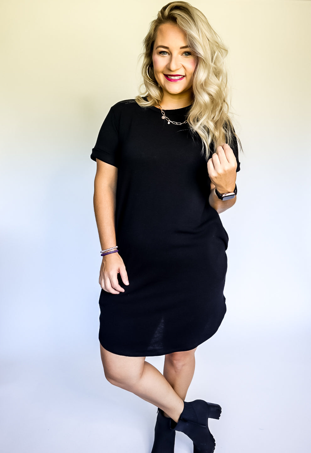 NO GOING BACK FRENCH TERRY POCKET DRESS - FINAL SALE