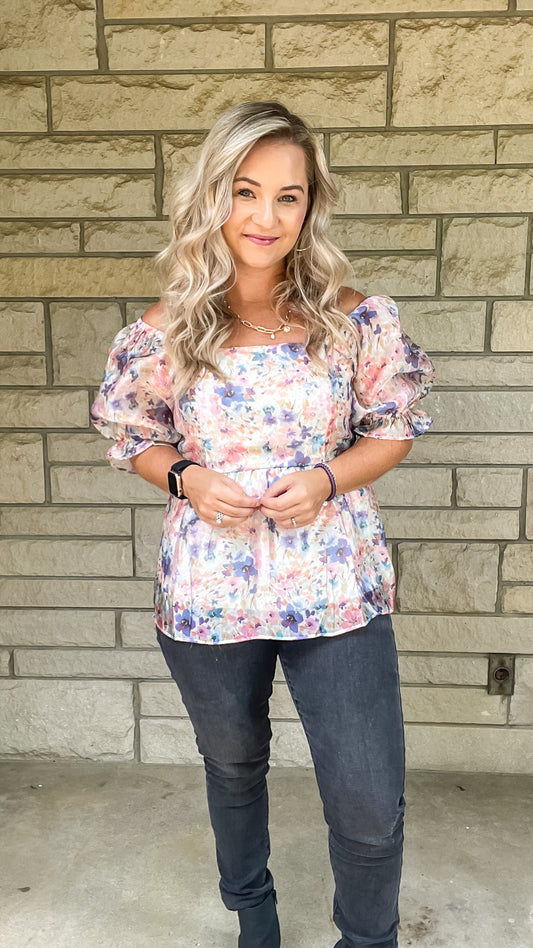 A DIFFERENT TALE CHIFFON BABYDOLL TOP