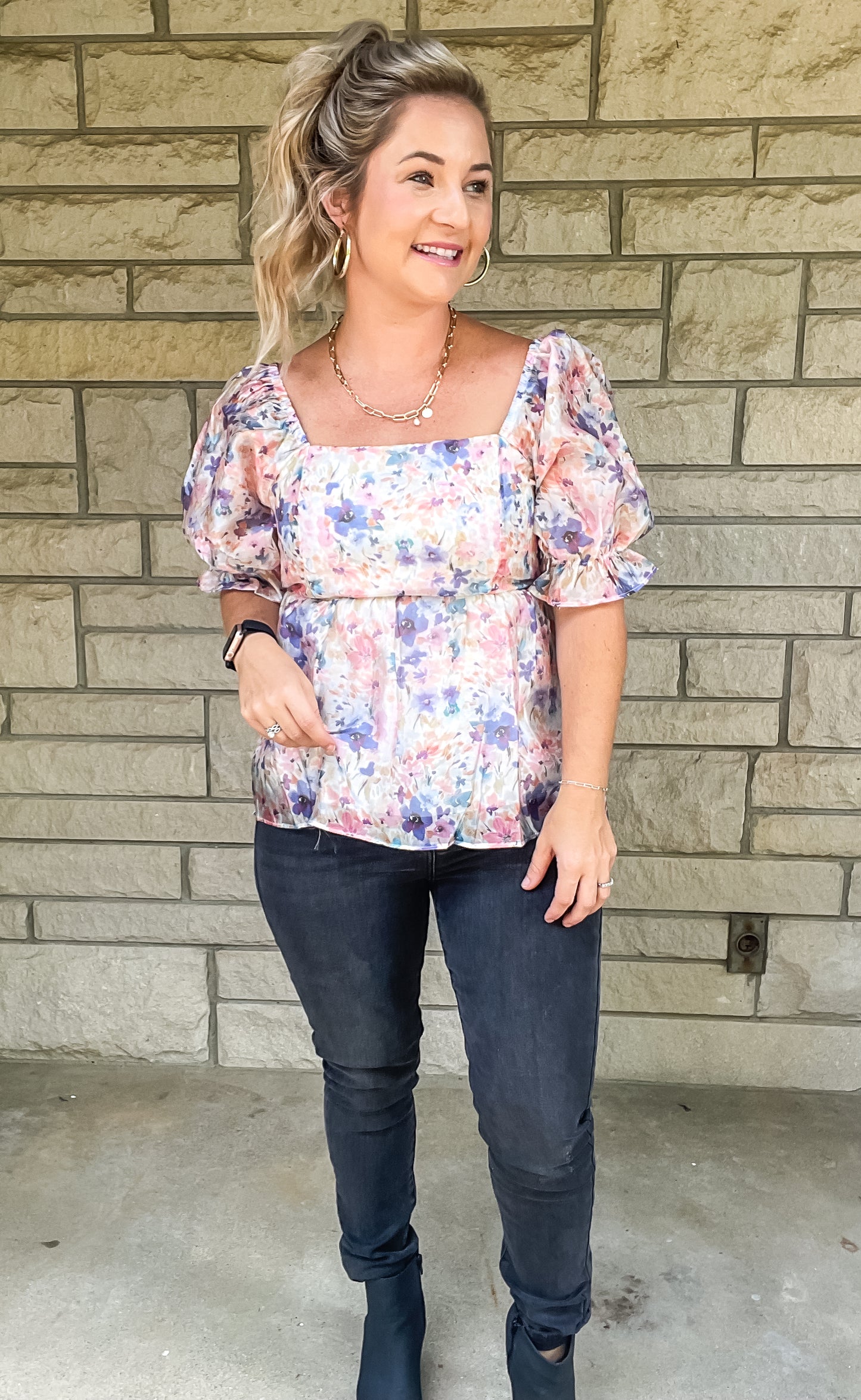 A DIFFERENT TALE CHIFFON BABYDOLL TOP