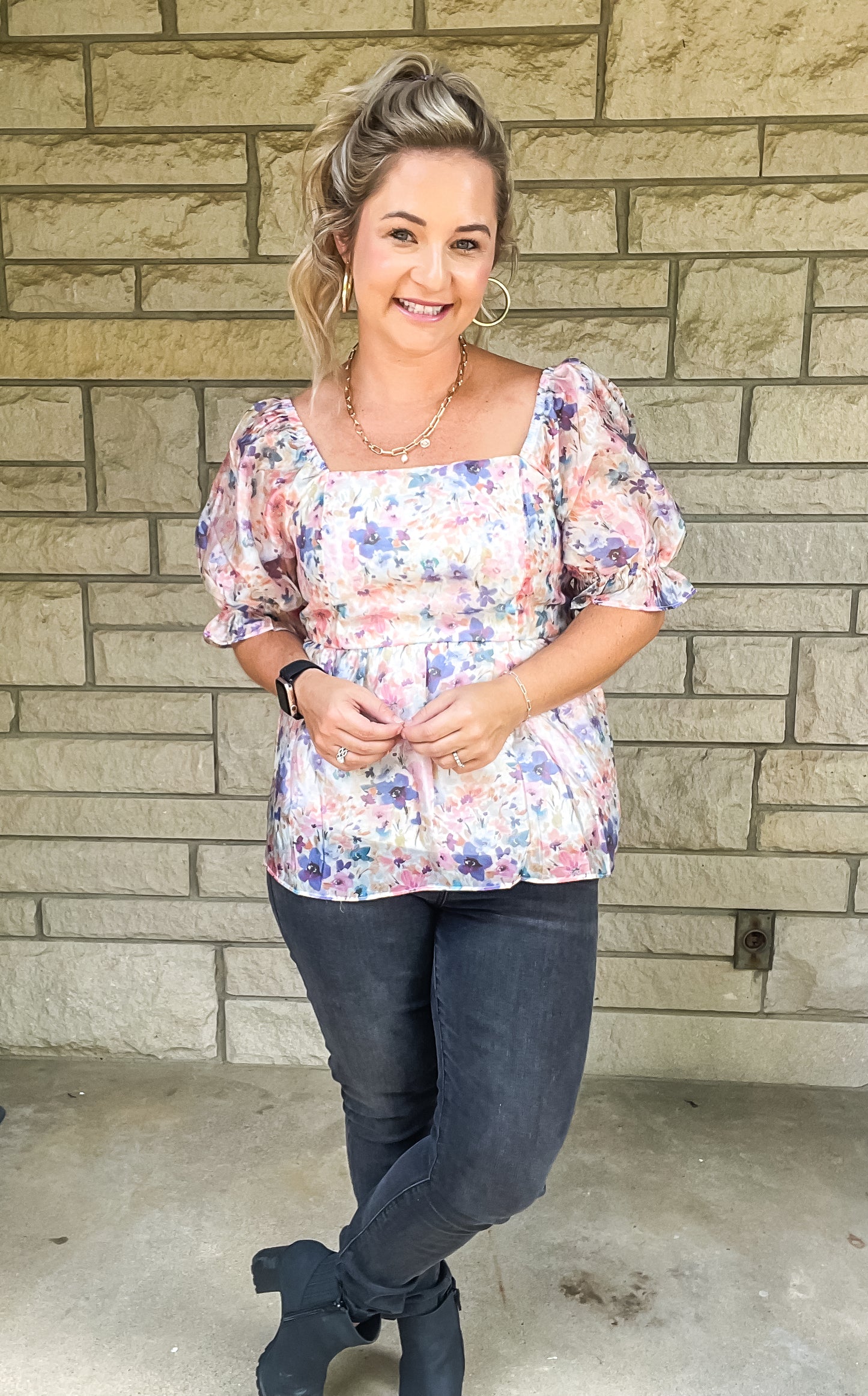 A DIFFERENT TALE CHIFFON BABYDOLL TOP