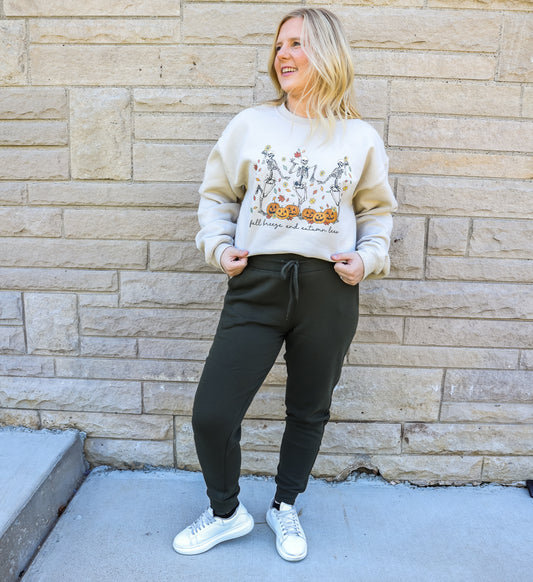 MADE FOR YOU FLEECE JOGGERS DARK OLIVE - FINAL SALE