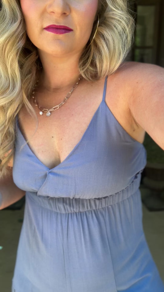 BAHAMAS BABE WIDE LEG TIERED JUMPSUIT - FINAL SALE