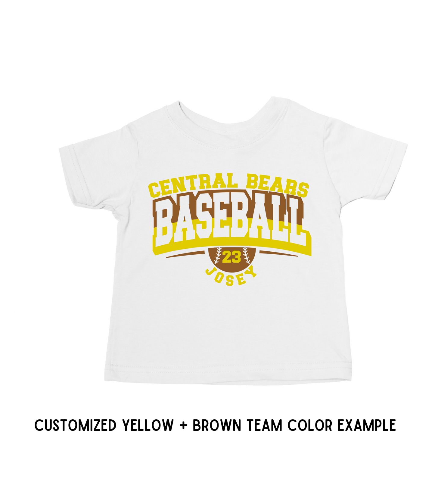 KIDS CUSTOMIZED SPLIT COLOR BASEBALL TEE
