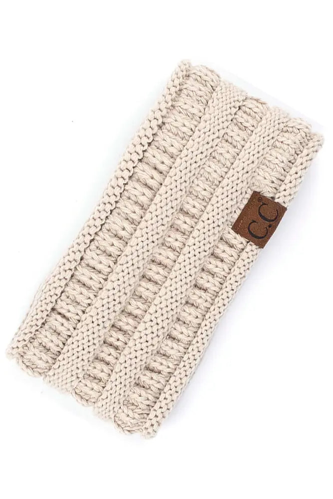 SOLID RIBBED LINED HEADWRAP