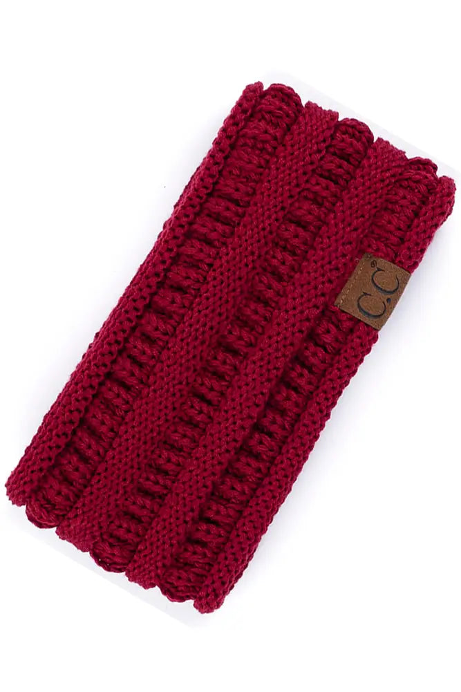 SOLID RIBBED LINED HEADWRAP