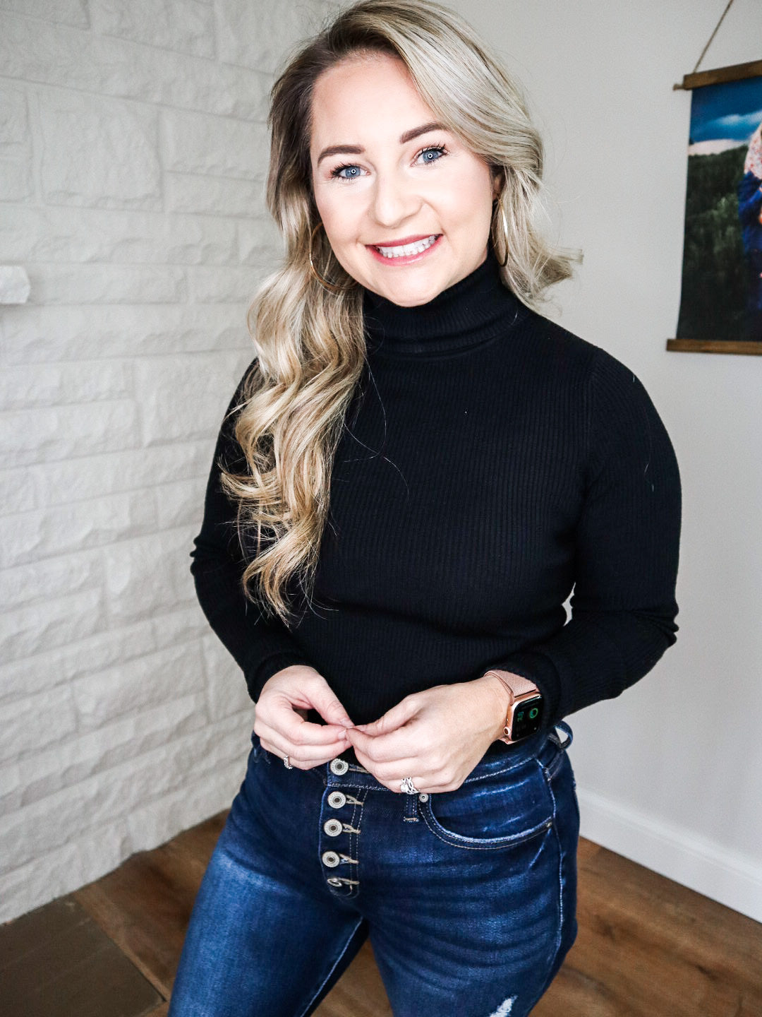 BACK TO THE BASICS BLACK TURTLENECK-FINAL SALE