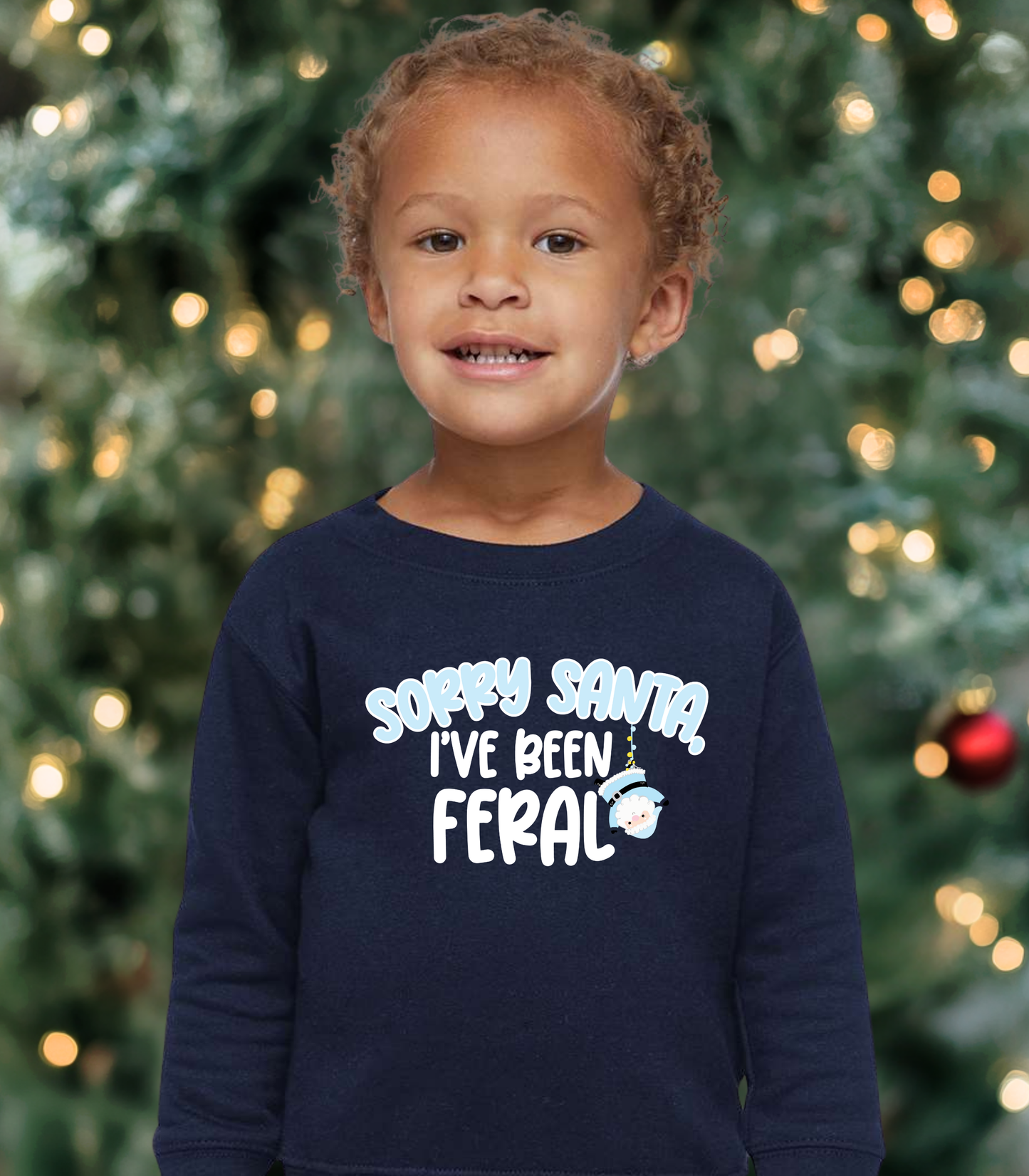 SORRY SANTA LIGHT BLUE - YOUTH PJ EXCLUSIVE