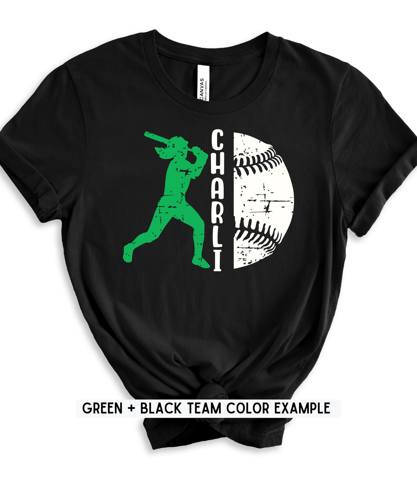 ADULT CUSTOMIZABLE SOFTBALL SILHOUETTE W/NAME OPTIONS