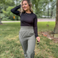 *BEST SELLING* ON THE MOVE SMOCKED WAIST JOGGERS - OLIVE