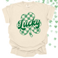 LUCKY CHECKERED CLOVER TEE/CREW