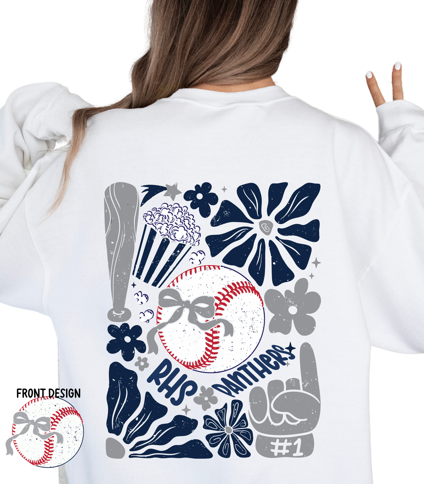 CUSTOM BOHO FLORAL BASEBALL FRONT & BACK - PJ EXCLUSIVE - MULTIPLE STYLES