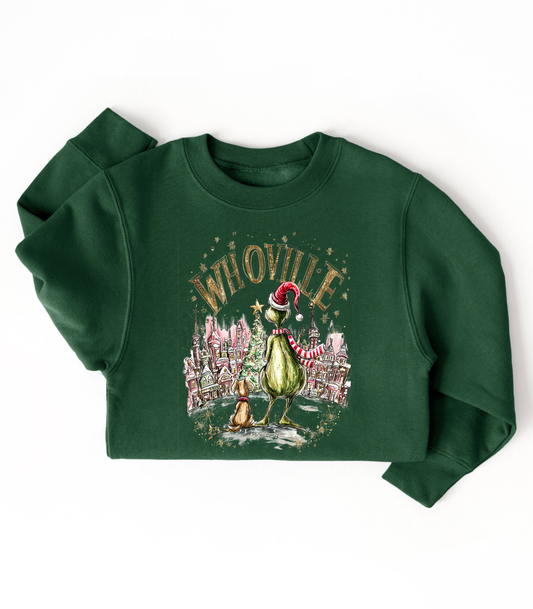 YOUTH HANDDRAWN GRINCH & MAX - TODDLER & YOUTH SWEATSHIRT OPTIONS