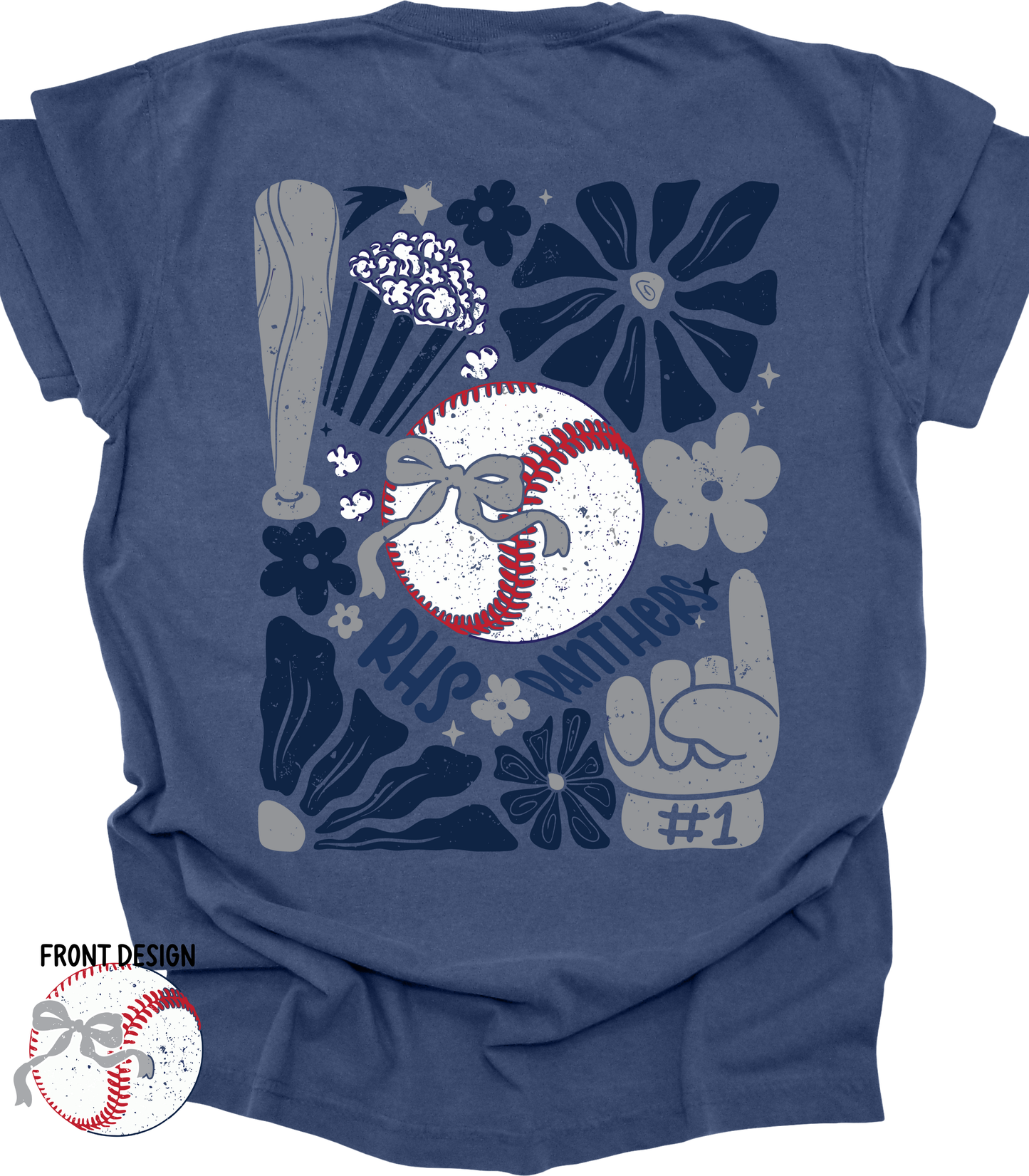 CUSTOM BOHO FLORAL BASEBALL FRONT & BACK - PJ EXCLUSIVE - MULTIPLE STYLES