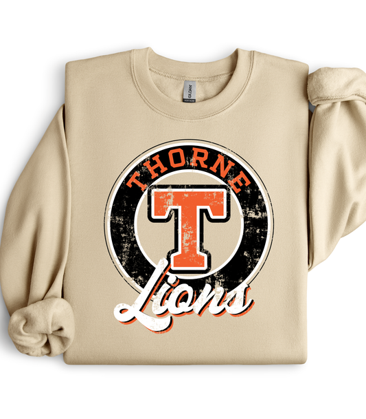 THORNE LIONS DISTRESSED CIRCLE  - SWEATSHIRT OPTIONS