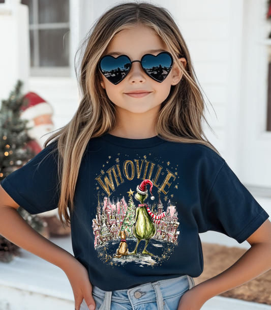 YOUTH HANDDRAWN GRINCH & MAX - TODDLER & YOUTH TEES