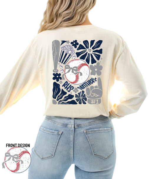 CUSTOM BOHO FLORAL BASEBALL FRONT & BACK - PJ EXCLUSIVE - MULTIPLE STYLES