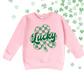 LUCKY CHECKERED CLOVER TEE/CREW - TODDLER/YOUTH