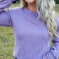 DUSTY LAVENDER HAZE RIBBED TOP